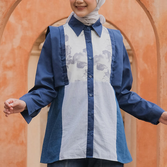 Dya Id - Astrid New atasan kemeja katun wanita Aluna Nirmala Series L-3XL