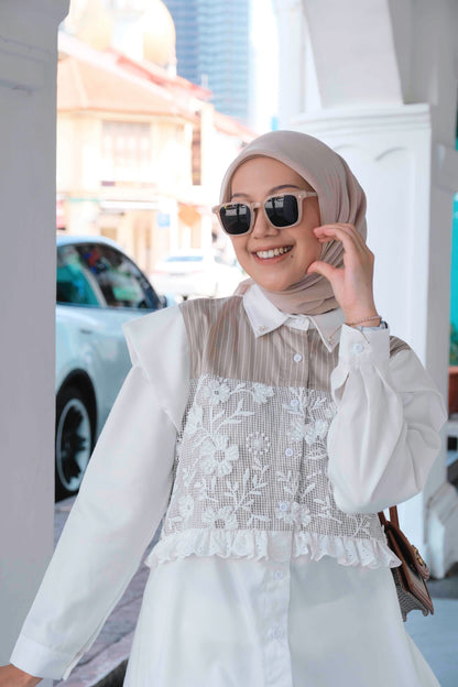 Dya_id Ruby Atasan kemeja Katun Wanita L-3L
