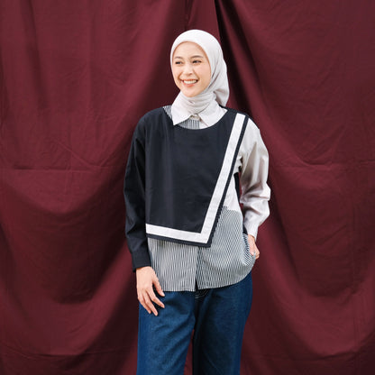 Dya Id - Ghani Mono Atasan Kemeja Wanita Basic L-3XL