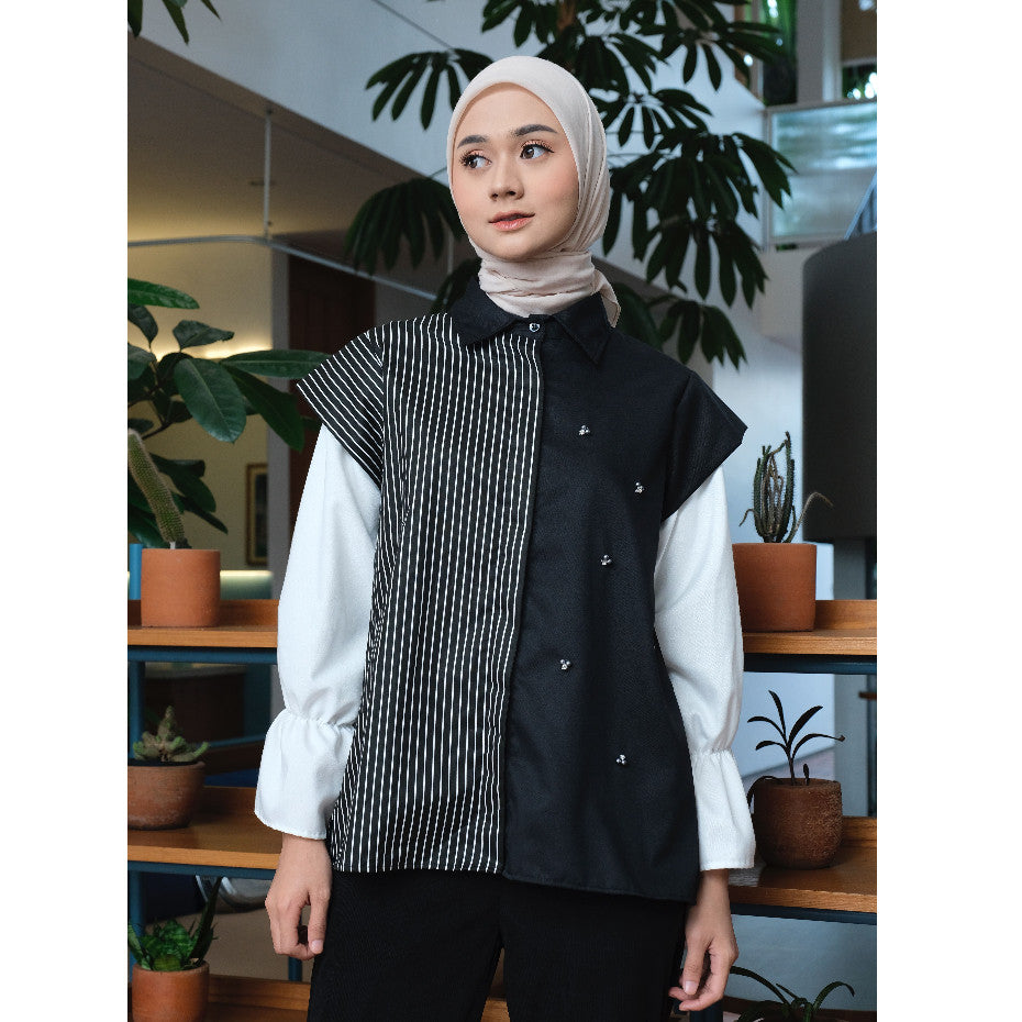 Dya Id - kallu Series Atasan Kemeja katun Wanita L-3xl
