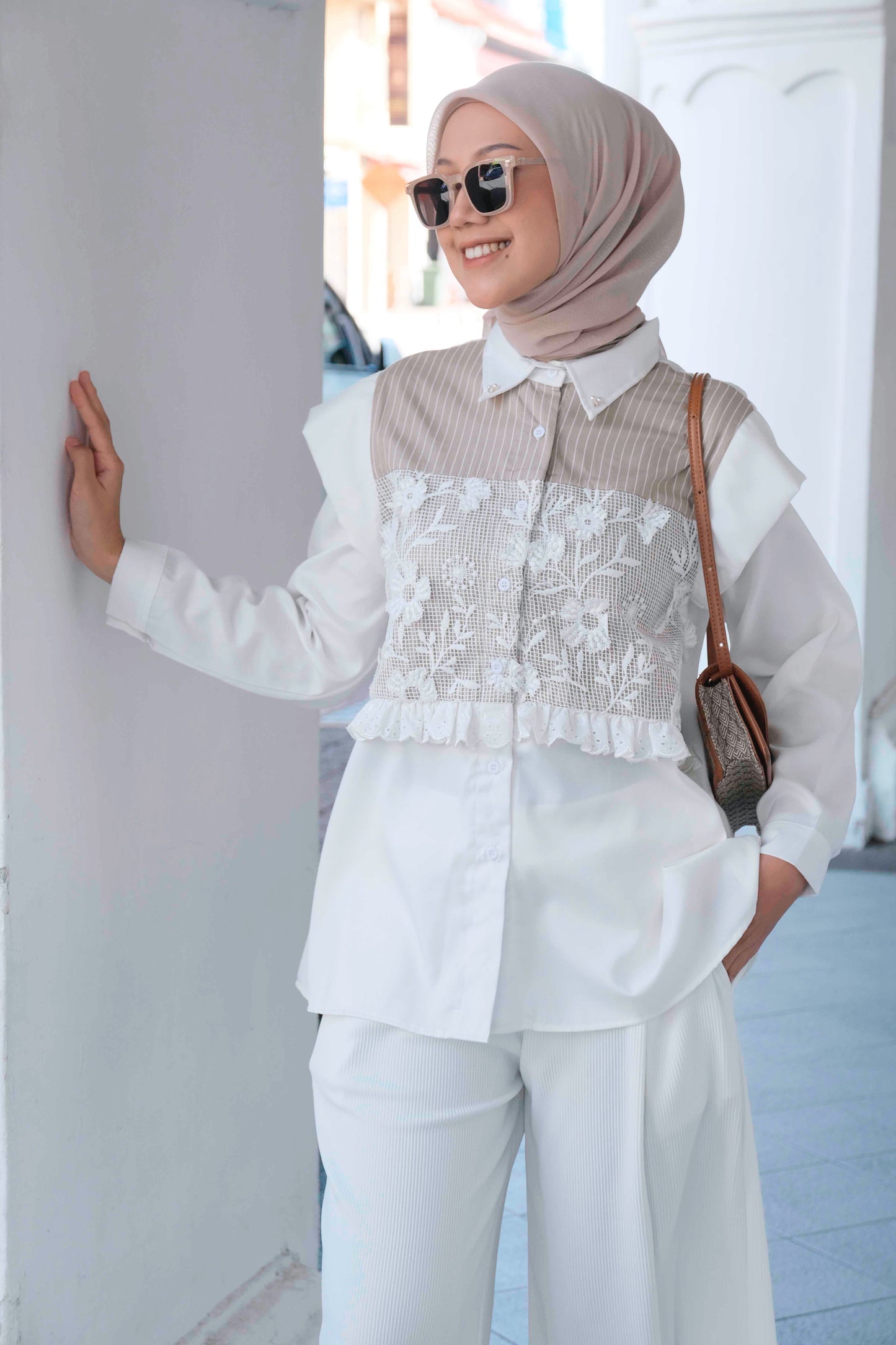 Dya_id Ruby Atasan kemeja Katun Wanita L-3L