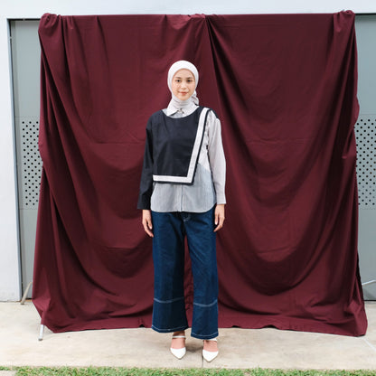Dya Id - Ghani Mono Atasan Kemeja Wanita Basic L-3XL