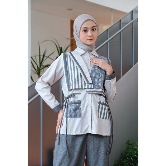 Dya Id - Aurel atasan kemeja katun wanita L-3XL