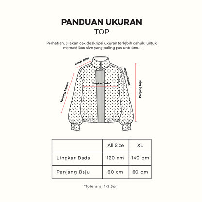 Dya id - Melly Jacket Atasan Sportwear Wanita ld Aluna Nirmala 120-140