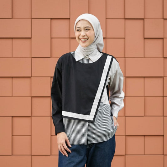 Dya Id - Ghani Mono Atasan Kemeja Wanita Basic L-3XL