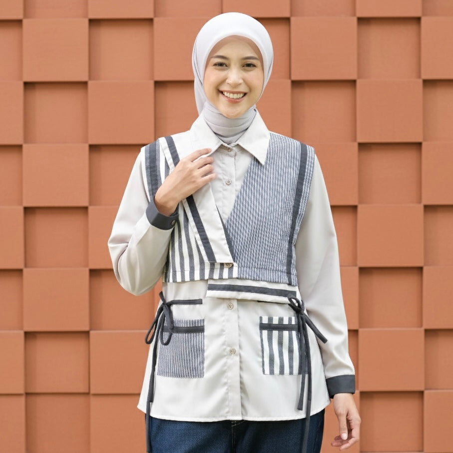 Dya Id - Aurel atasan kemeja katun wanita L-3XL