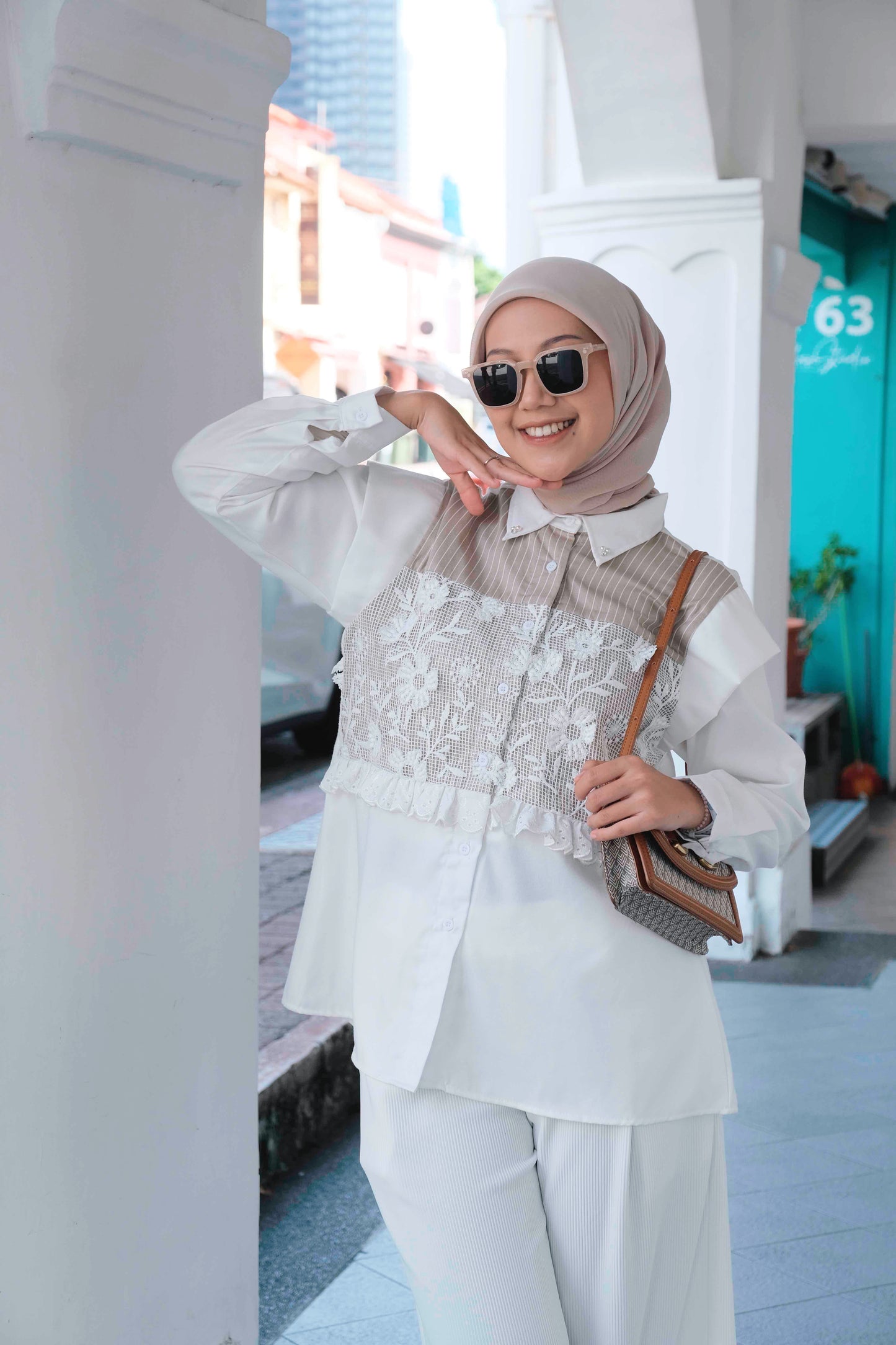 Dya_id Ruby Atasan kemeja Katun Wanita L-3L