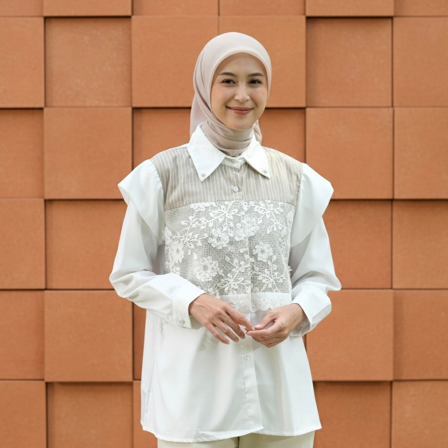 Dya_id Ruby Atasan kemeja Katun Wanita L-3L
