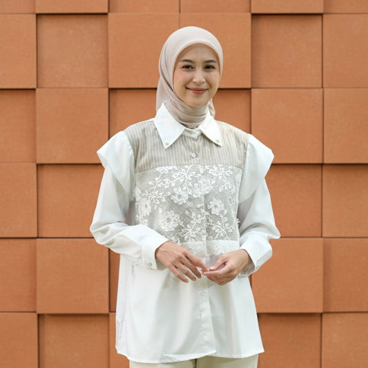 Dya_id Ruby Atasan kemeja Katun Wanita L-3L