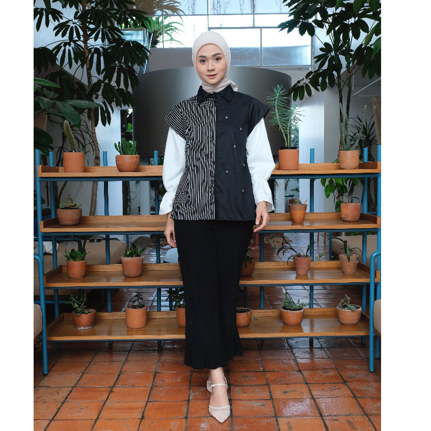 Dya Id - kallu Series Atasan Kemeja katun Wanita L-3xl