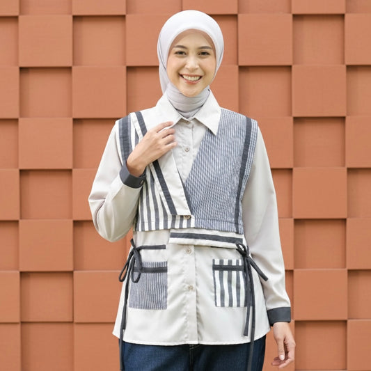 Dya Id - Aurel atasan kemeja katun wanita L-3XL