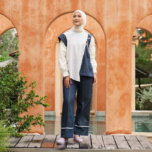 Dya Id - Friska Atasan kemeja katun wanita Aluna Nirmala L-3XL